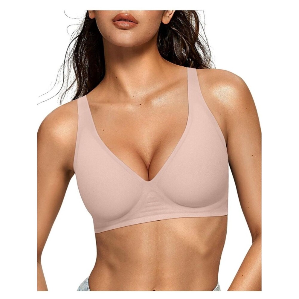 OEAK Wireless Jelly Push Up Triangle Bralette Nude/Light Natural XXL (EUC)